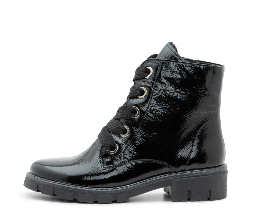 Ara Shoes Debbie Women's Lug Sole Zip Boot - Black 10 23126-10