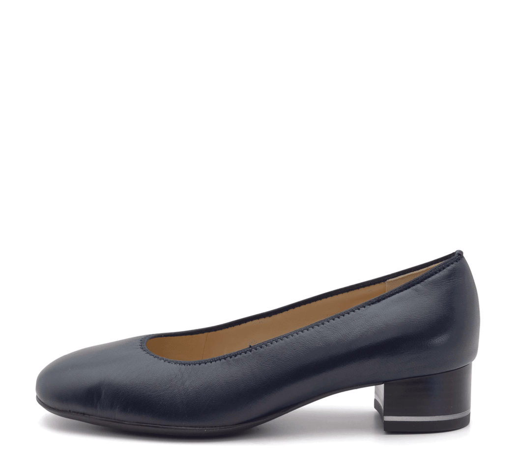 Ara Shoes Gabrielle Women's Block Heel Pump 35mm - Navy 02 11838-02