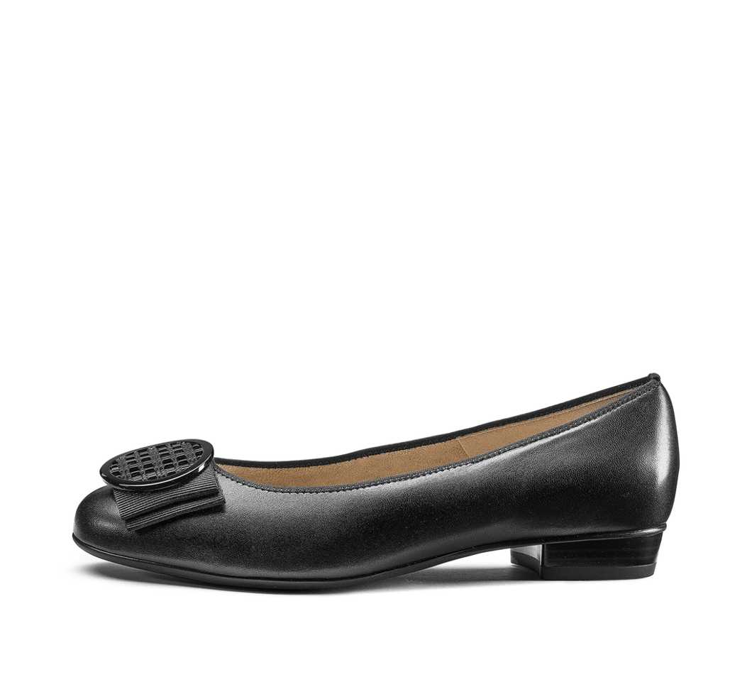 Ara Shoes Bambi Women's Ornament Ballet Flat - Black 71 12-43720-71